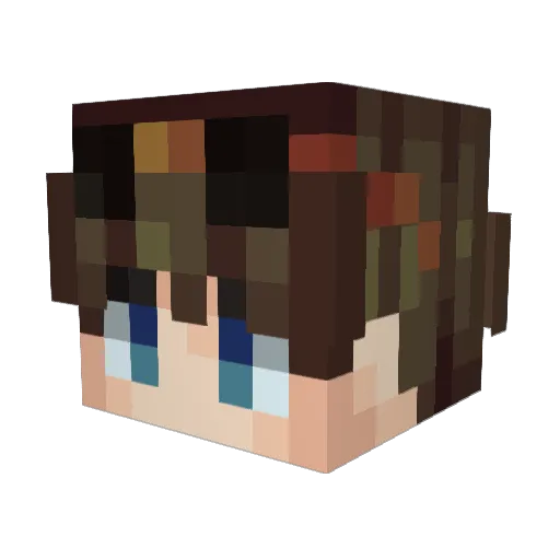 Smoures Minecraft avatar head, 3D render