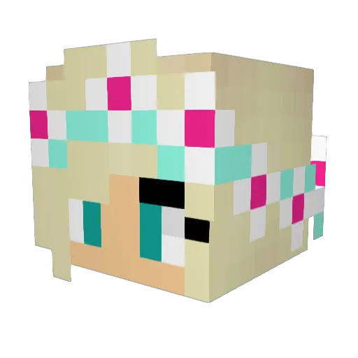 Smovieee Minecraft avatar head, 3D render