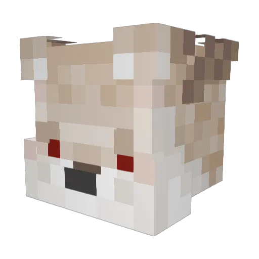 Smowl Minecraft avatar head, 3D render