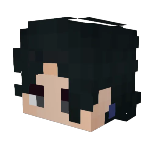 Smp_p Minecraft avatar head, 3D render