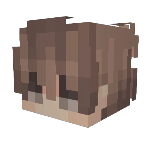 Smqhh Minecraft avatar head, 3D render