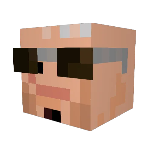 Smrr4 Minecraft avatar head, 3D render