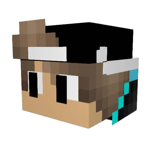 Smrxk Minecraft avatar head, 3D render