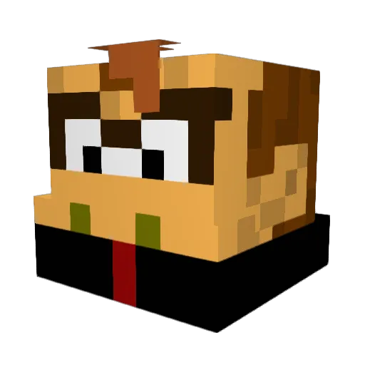 Smtmonger Minecraft avatar head, 3D render