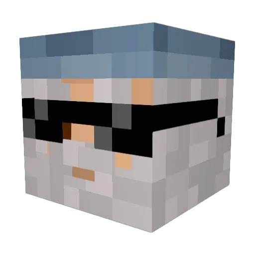 Smuckels Minecraft avatar head, 3D render