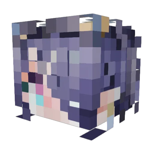 Smuckrss Minecraft avatar head, 3D render