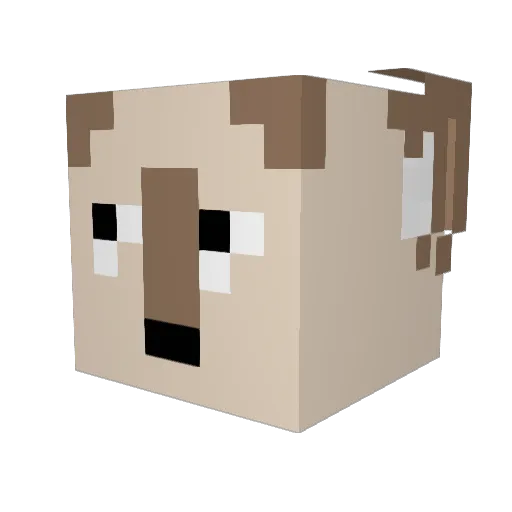 SmudgeMellow Minecraft avatar head, 3D render