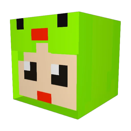 Smudgyrobook Minecraft avatar head, 3D render