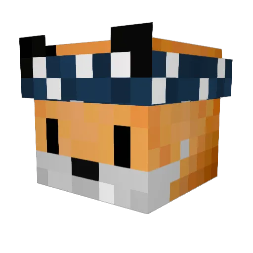 Smudji Minecraft avatar head, 3D render