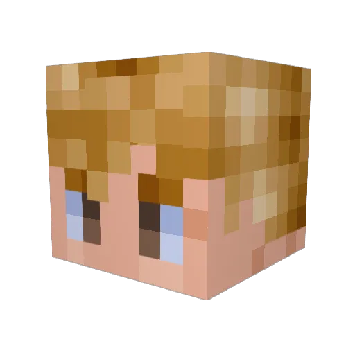 Smuffus Minecraft avatar head, 3D render