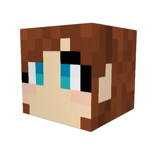 SmugKid Minecraft avatar head, 3D render