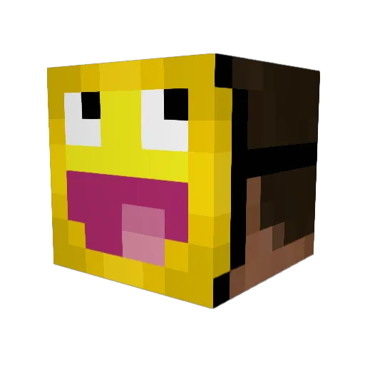 SmugOkay Minecraft avatar head, 3D render