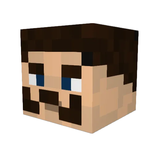 Smuglianka Minecraft avatar head, 3D render