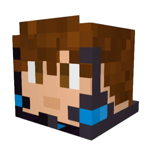 Smugnaya Minecraft avatar head, 3D render