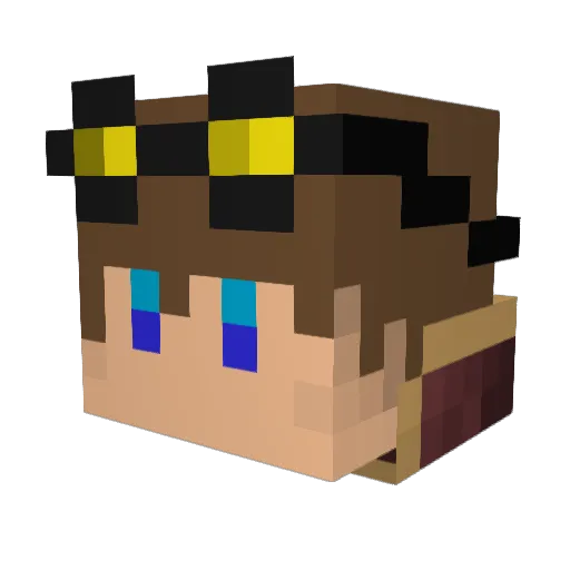 SmukaP Minecraft avatar head, 3D render