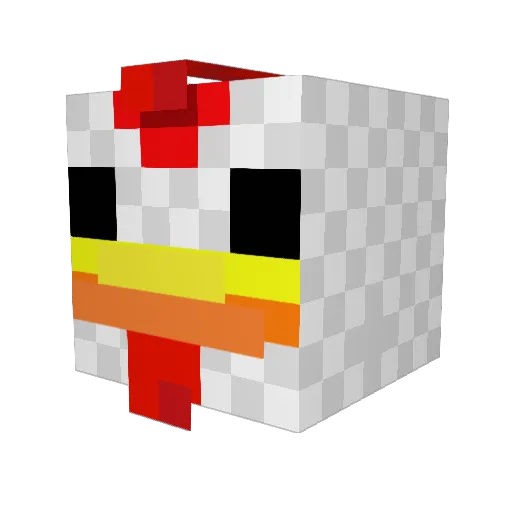 Smule25 Minecraft avatar head, 3D render