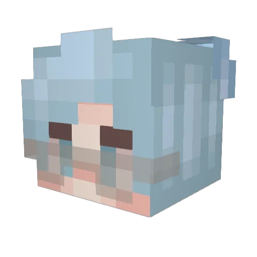 Smull8 Minecraft avatar head, 3D render