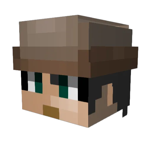 SmurFuK Minecraft avatar head, 3D render
