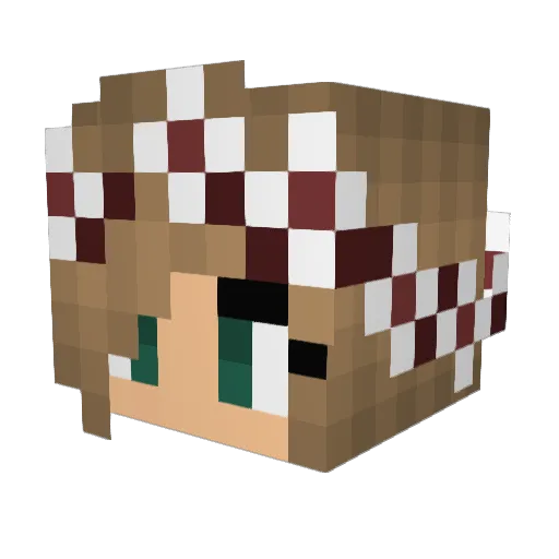 SmurfLova Minecraft avatar head, 3D render