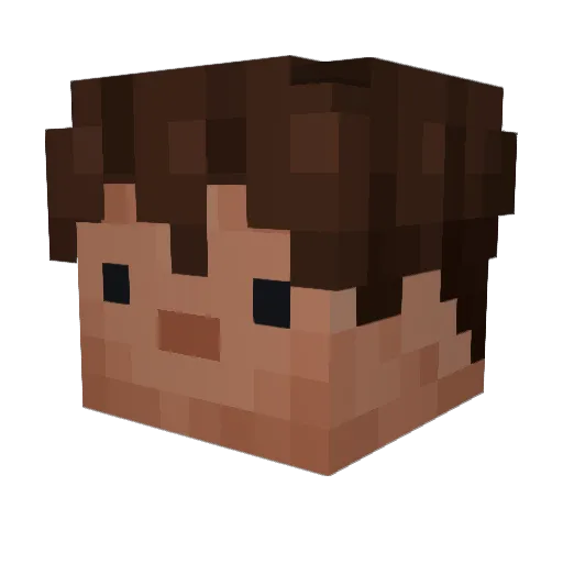 SmurfMeneer Minecraft avatar head, 3D render