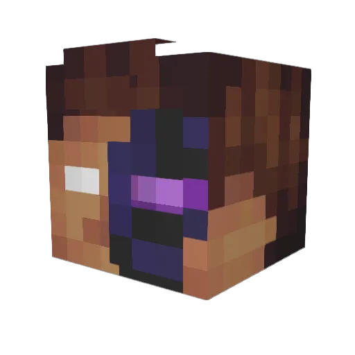 SmurfSlaya Minecraft avatar head, 3D render