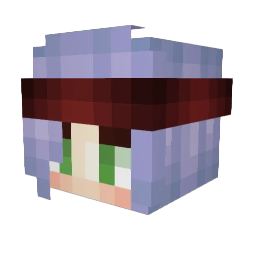 Smurfelina Minecraft avatar head, 3D render