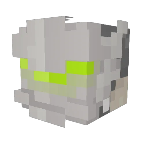 Smurferino_ Minecraft avatar head, 3D render