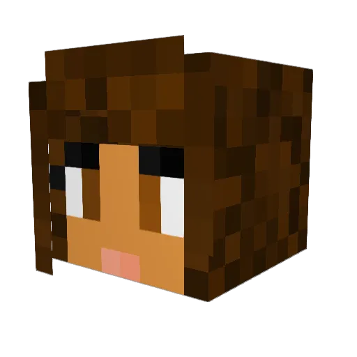 Smurfette013 Minecraft avatar head, 3D render