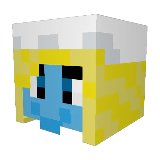 Smurfette33 Minecraft avatar head, 3D render