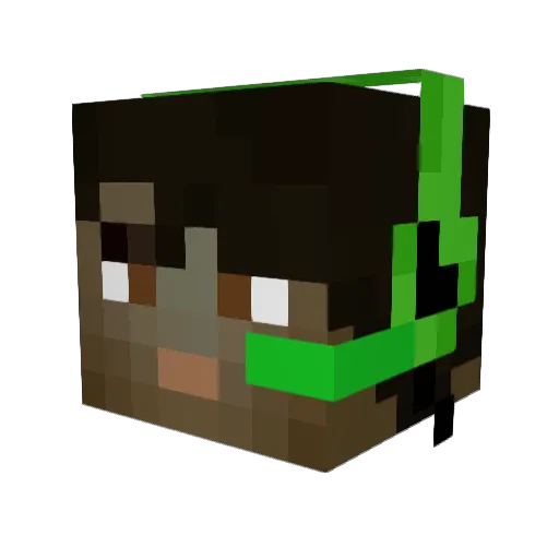 Smurff Minecraft avatar head, 3D render