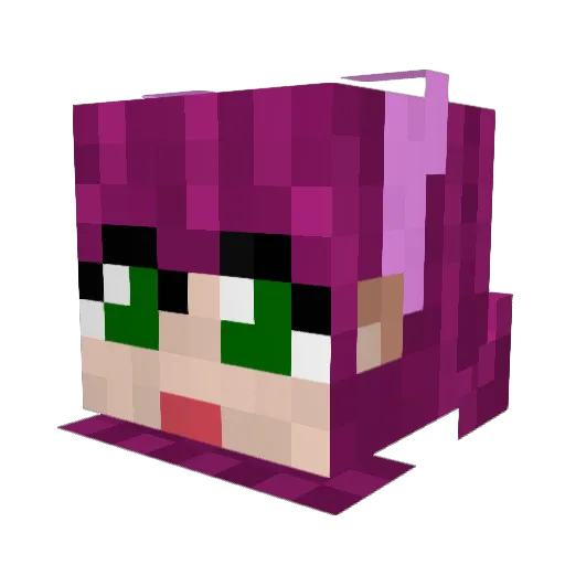 Smurfiance Minecraft avatar head, 3D render