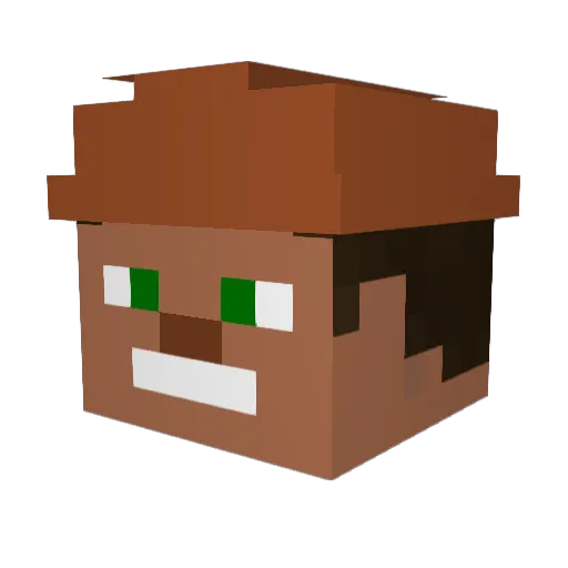 SmurfitySmurf Minecraft avatar head, 3D render