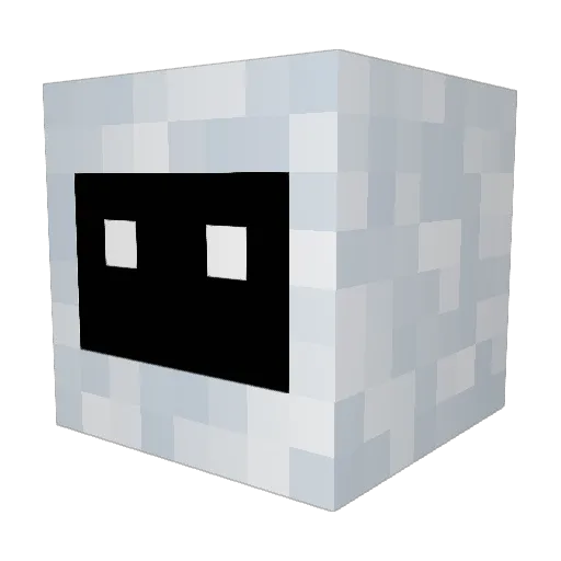 Smurfskii Minecraft avatar head, 3D render