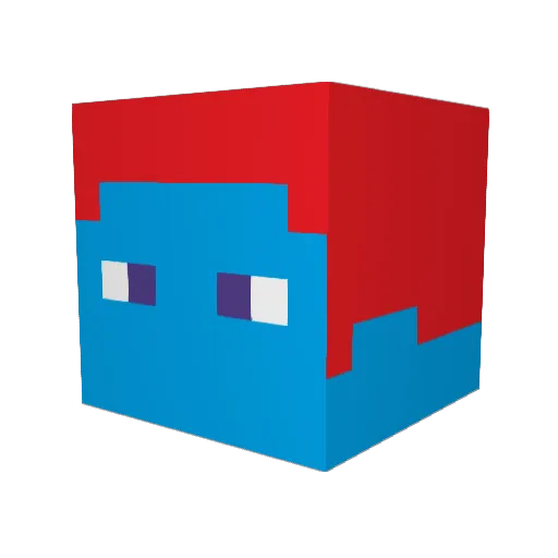 Smurfzy Minecraft avatar head, 3D render