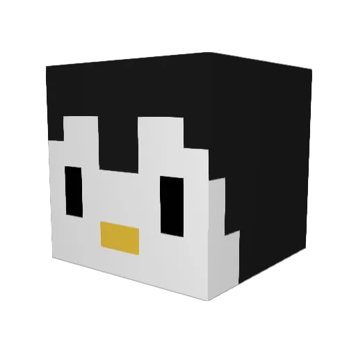 Smuushi Minecraft avatar head, 3D render