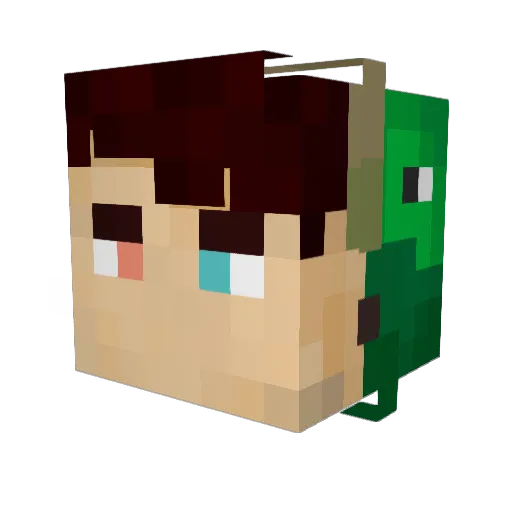 Smyrll Minecraft avatar head, 3D render