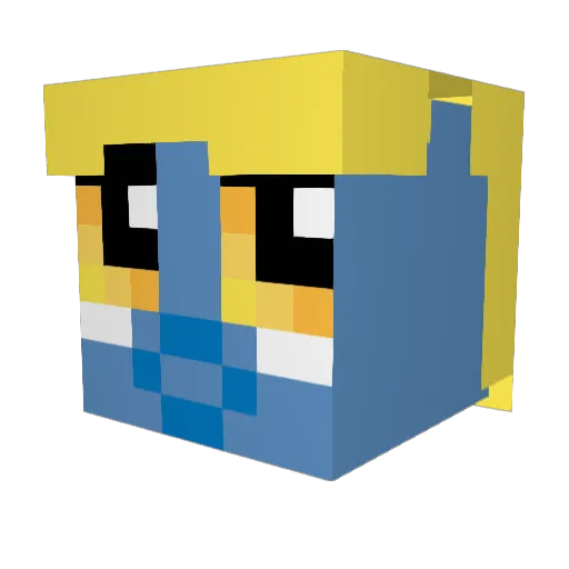 Sn0W98 Minecraft avatar head, 3D render