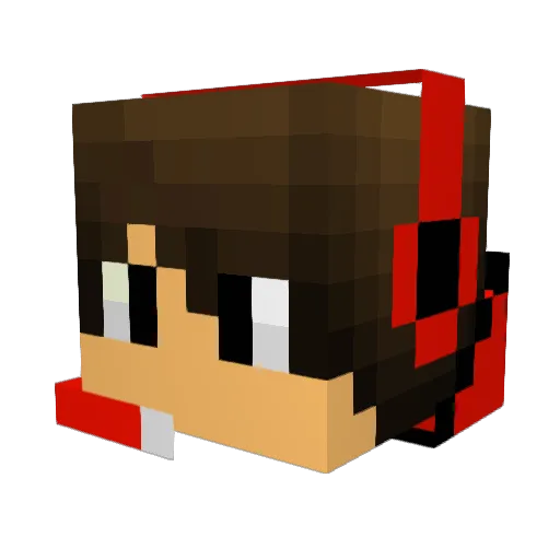 Sn0wBlaZe Minecraft avatar head, 3D render