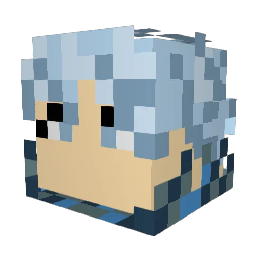 Sn0w_T0m Minecraft avatar head, 3D render