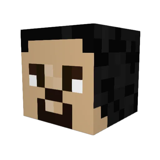 Sn0wistheman Minecraft avatar head, 3D render
