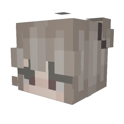 Sn1pers Minecraft avatar head, 3D render