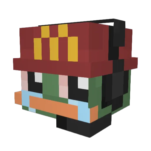 Sn4Pr0ll Minecraft avatar head, 3D render