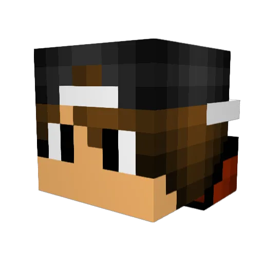 Sn4aker Minecraft avatar head, 3D render
