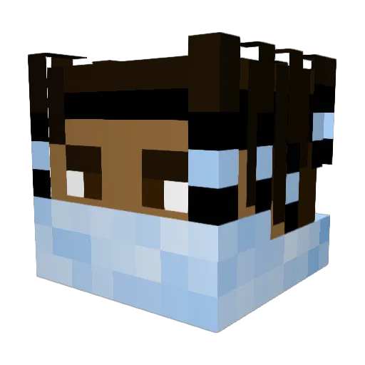 Sn4kiy Minecraft avatar head, 3D render