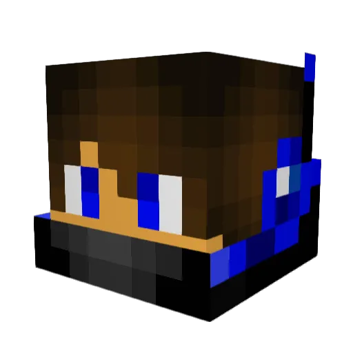 Sn6rah Minecraft avatar head, 3D render