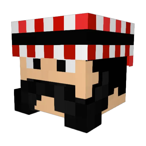 SnQ_Q Minecraft avatar head, 3D render