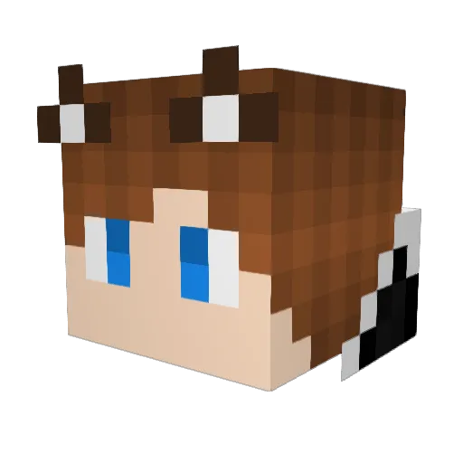 SnZed Minecraft avatar head, 3D render