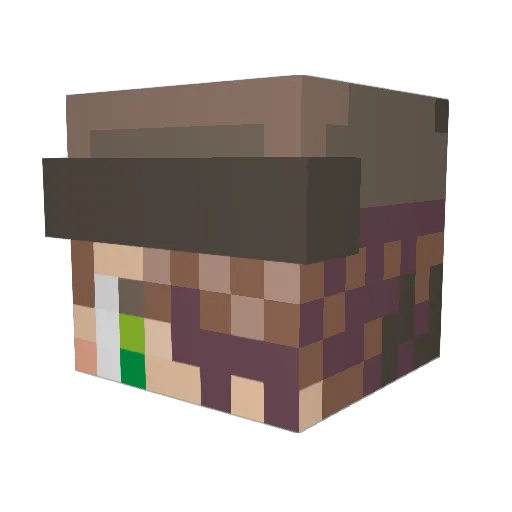 Sn_T Minecraft avatar head, 3D render