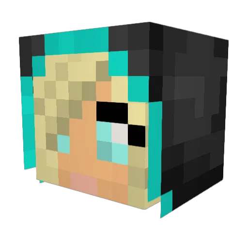SnaaKe Minecraft avatar head, 3D render