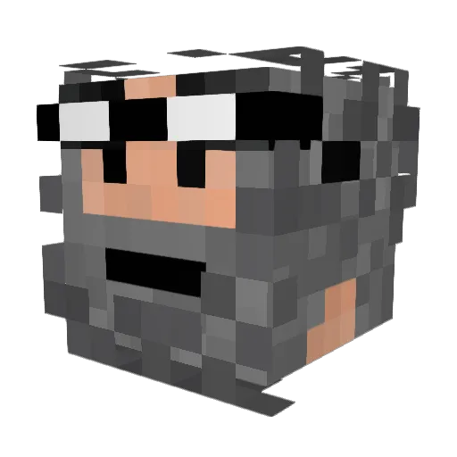 Snaaap Minecraft avatar head, 3D render